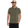 Polo Von Dutch Polo homme maille piqu&eacute;e avec patchs et print dos MC29 Kaki
