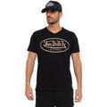Tee-shirts sur Grenoble : T-shirt Von Dutch T-shirt homme en jersey col V roulot&eacute; imprim&eacute; devant Ron Noir