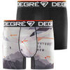Cale&ccedil;ons Degre 7 Lot de 2 boxers longs homme microfibre Montagne Gris