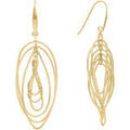 Boucles d'oreille sur Grenoble : Boucles oreilles Orusbijoux Boucles D'oreilles Argent Dor&eacute; Diamant&eacute; Torsad&eacute;e Dor&eacute;