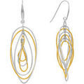Boucles d'oreille sur Grenoble : Boucles oreilles Orusbijoux Boucles D'oreilles Argent Dor&eacute; Rhodi&eacute; Diamant&eacute; Torsad&eacute;e Multicolore