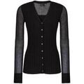 Gilets sur Grenoble : Gilet Pinko CALDO CARDIGAN BLEND WS SILK CON TRASPARENZA