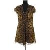Robe courte Saint Laurent Robe en soie marron