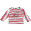 T-shirt enfant La compagnie des petits T-shirt blanc cass&eacute;, rouge Multicolore