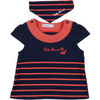 T-shirt enfant Little Marcel T-shirt bleu, orange + bandeau