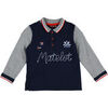 T-shirt enfant Sergent Major Polo bleu, gris