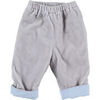 Pantalon enfant Cyrillus Pantalon velours lisse gris