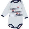 Bodys Petit Bateau Body blanc, bleu Multicolore