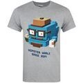 T-shirt Crossy Road Hipster Whale T-shirt &agrave; manches courtes Gris Grenoble