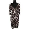 Robe courte Diane Von Furstenberg Robe en soie marron Grenoble