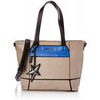 Cabas Thierry Mugler Sac Cabas Charme 9 Taupe/Noir/Bleu &Eacute;lectrique Beige