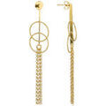 Boucles d'oreille sur Grenoble : Boucles oreilles Orusbijoux Boucles D'oreilles Argent Dor&eacute; Pendantes Doubles Cercles Et Dor&eacute;