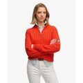 Pull Superdry Pull &agrave; demi-zip en tricot c&acirc;bl&eacute; d&eacute;contract&eacute;