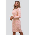 Robe Enorsia Robe en cr&ecirc;pe &agrave; c&ocirc;tes midi floral Beige