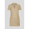 Robe courte Enorsia Robe mini &agrave; col en V profond Beige