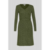 Robe Enorsia Robe &agrave; pois imprim&eacute;, col en V, coupe ajust&eacute;e Vert