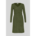 Robe Enorsia Robe &agrave; pois imprim&eacute;, col en V, coupe ajust&eacute;e Vert