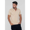 Polo Enorsia Polos muscl&eacute;s &agrave; c&ocirc;tes Beige