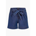 Short sur Grenoble : Short Enorsia Short en jean &agrave; ceinture et taille pliss&eacute;e Bleu