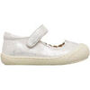 Ballerines enfant Naturino Ballerines premiers pas en cuir lamin&eacute; avec sangle DORSIA Gris