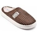 Chaussons Ozabi Mules homme velours c&ocirc;tel&eacute; MU10122 MARRON Marron Grenoble