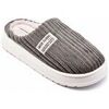 Chaussons Ozabi Mules homme velours c&ocirc;tel&eacute; MU10122 GRIS Multicolore