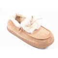 Chaussons Ozabi Pantoufles Charentaises femme Velours MD10154 CAMEL