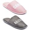 Chaussons Ozabi Pantoufles Femme Lurex Glitter Pack de 2 Paires GRIS