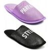 Chaussons Ozabi Pantoufles Femme Lurex Glitter Pack de 2 Paires NOIR