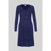 Robe courte Enorsia Robe &agrave; pois imprim&eacute;, col en V, coupe ajust&eacute;e Bleu
