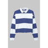 Polo Enorsia Polo ray&eacute; &agrave; ourlet brut et coupe crop YD Bleu