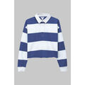 Polo Enorsia Polo ray&eacute; &agrave; ourlet brut et coupe crop YD Bleu