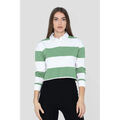 Polo Enorsia Polo ray&eacute; &agrave; ourlet brut et coupe crop YD Vert