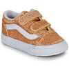 Baskets basses enfant Vans Old Skool V GLITTER Apricot Glow Dor&eacute;