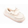 Chaussons / Pantoufles sur Grenoble : Chaussons Ozabi Pantoufles Charentaises femme Velours MD10154 TAUPE