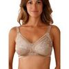 Triangles / Sans armatures Daxon by - Soutien-gorge brod&eacute; sans armatures Beige