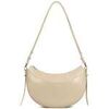 Sac Bandouliere LANCASTER Sac demi lune Zipp&eacute; Suave Ace Beige Beige
