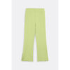 Pantalon Enorsia Pantalons en jersey textur&eacute; &agrave; c&ocirc;tes et fente lat&eacute;rale Vert
