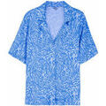 Chemises sur Grenoble : Chemise Enorsia Chemise d&eacute;contract&eacute;e &agrave; imprim&eacute; animalier Bleu