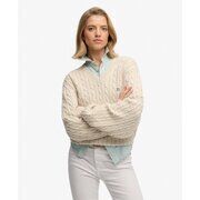 Pull Superdry Pull oversize &agrave; col en V en c&acirc;ble