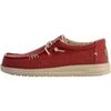 Chaussures bateau HEYDUDE Moccassin &agrave; Lacets Wally Braided Rouge