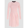 Robe courte Enorsia Robe mini en jersey c&ocirc;tel&eacute; avec col en dentelle Rose
