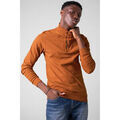 Pull Enorsia Motif textur&eacute; Col haut Sweat-shirt Orange