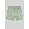 Short Enorsia Bouton dor&eacute; devant short taille haute Vert