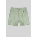 Short sur Grenoble : Short Enorsia Bouton dor&eacute; devant short taille haute Vert