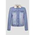 Vestes sur Grenoble : Veste Enorsia Veste en jean Regular Fit doubl&eacute;e Sherpa Borg Bleu