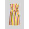 Robe courte Enorsia Robe en jersey imprim&eacute; Bardot mini Jaune