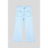 Jeans flare / larges Enorsia Jeans coup&eacute;s cintr&eacute;s &agrave; boutons Bleu