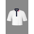 Polo Enorsia Chemise polo &agrave; col rabattu avec double passementerie Blanc