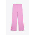 Pantalon Enorsia Pantalons en jersey textur&eacute; &agrave; c&ocirc;tes et fente lat&eacute;rale Rose Grenoble
